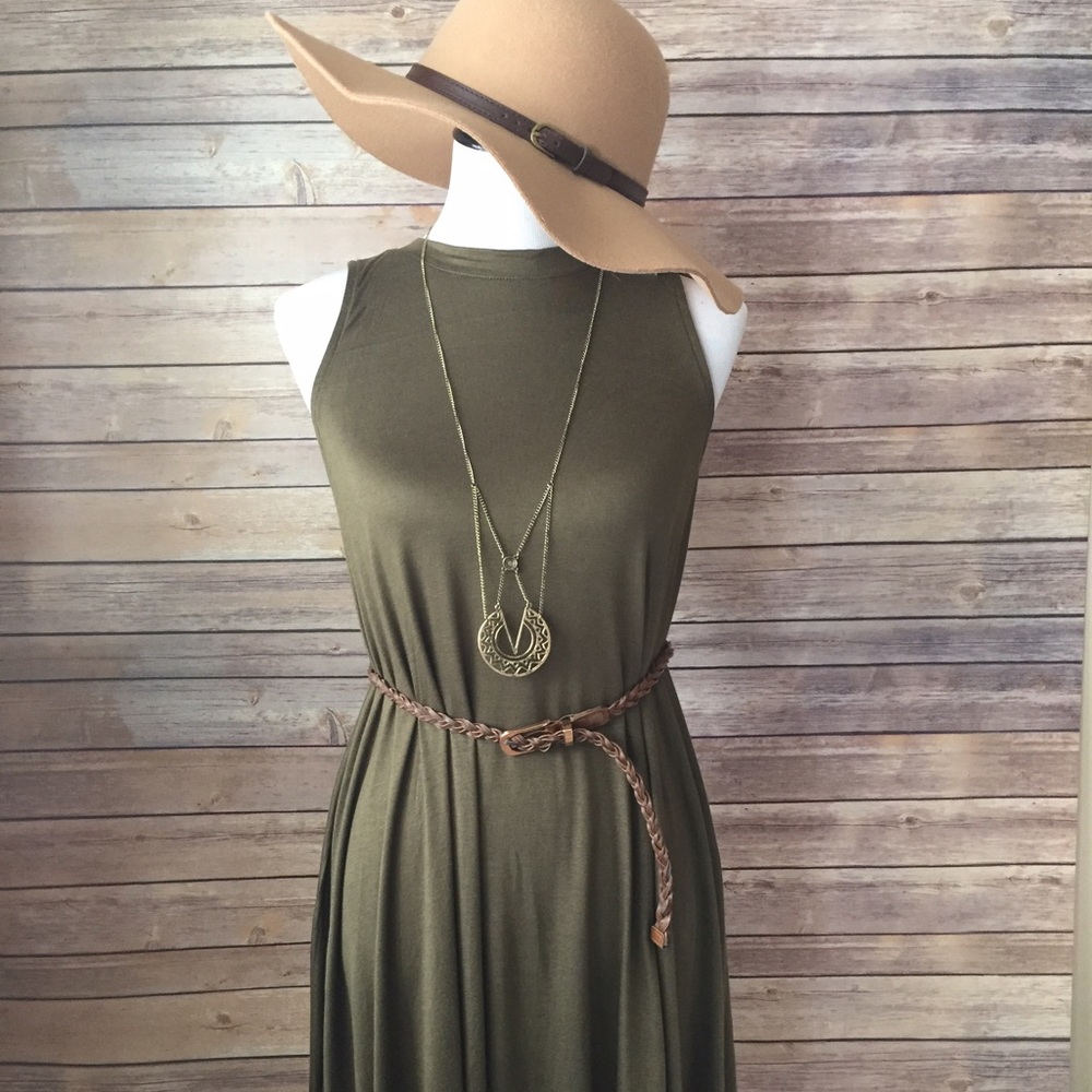 Olive Shift Dress